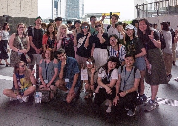 於日本大阪學院大學與其他交換生出遊